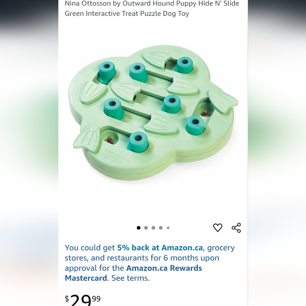 Outward Hound Green Interactive Dog Toy